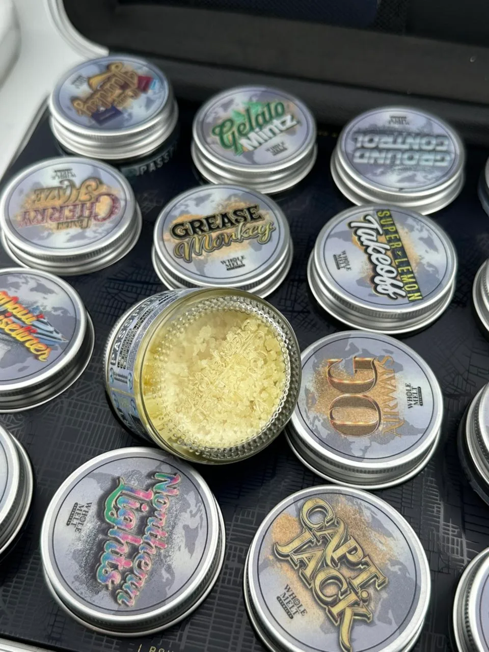 Live Resin Sugar concentrate in a 1g glass jar